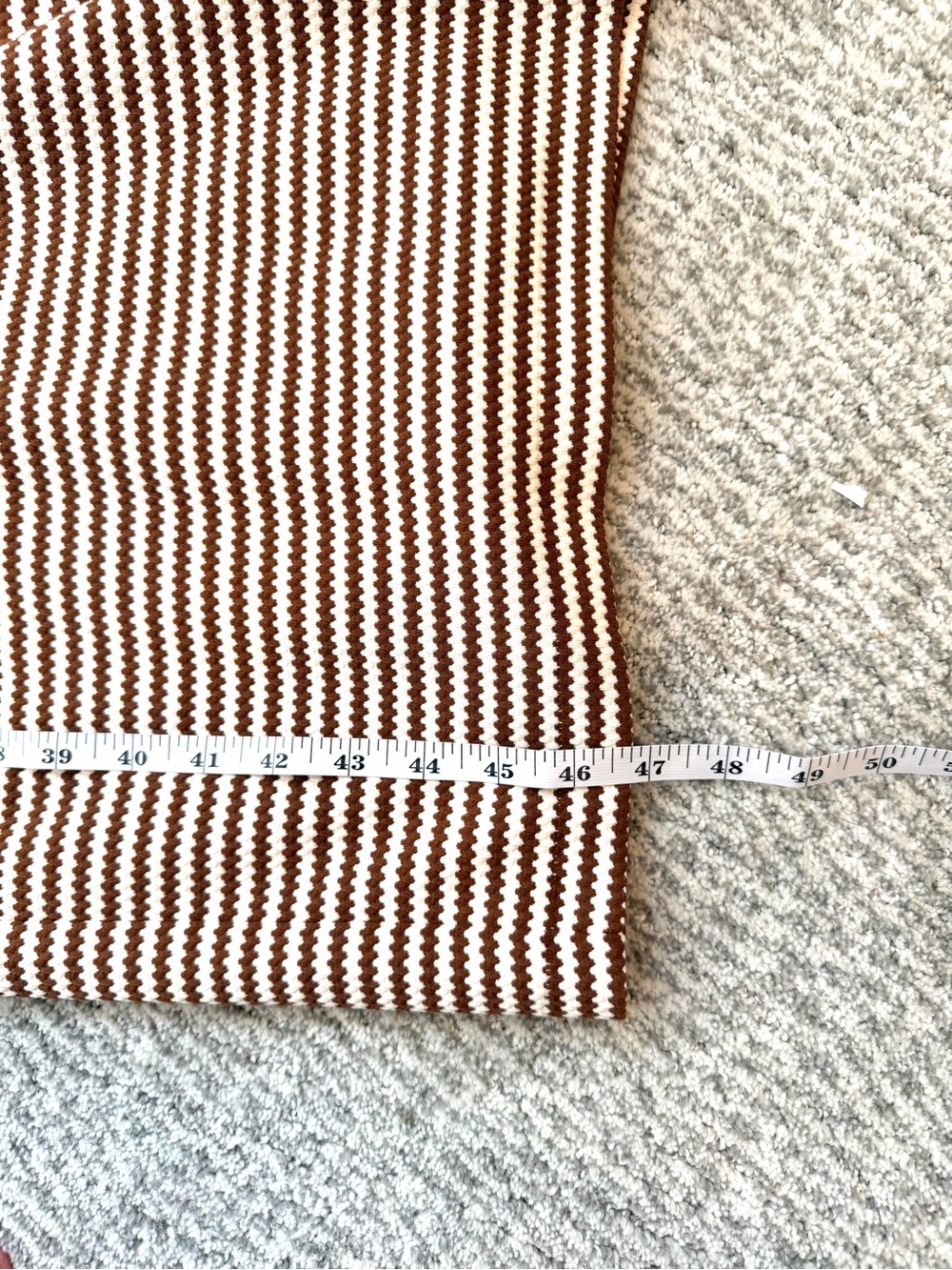 Amanda Uprichard Brown & Cream Striped Halter Dress Midi Has Stretch NWT Small - Picture 12 of 14